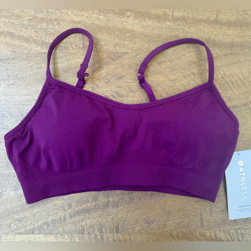 Athleta Renew Sports Bra A-C NWT L Purple (Bundle 2+ items for 20% off)
